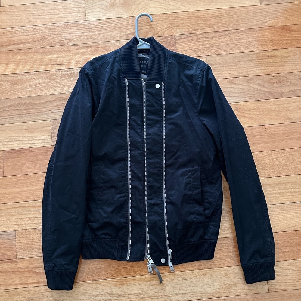 All Saints BNWT Black Marlowe Bomber Jacket MJ004J